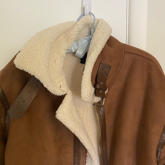 Dynamite Faux Leather Aviator Jacket 🧥 - Picture 3 of 7